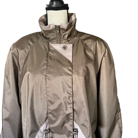 Vtg. Current Seen trench style coat/jacket with button lining. Sz. Generous M - Picture 3 of 10